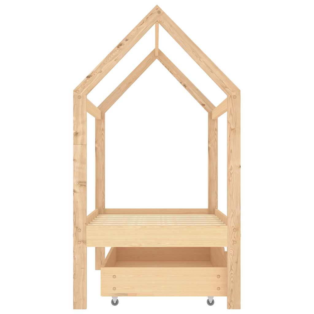 Lit cabane avec tiroir - Le Nuage / Bois