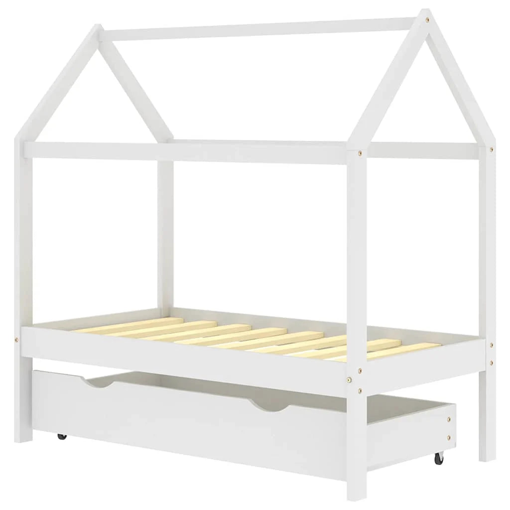 Lit cabane avec tiroir - Le Nuage / Blanc