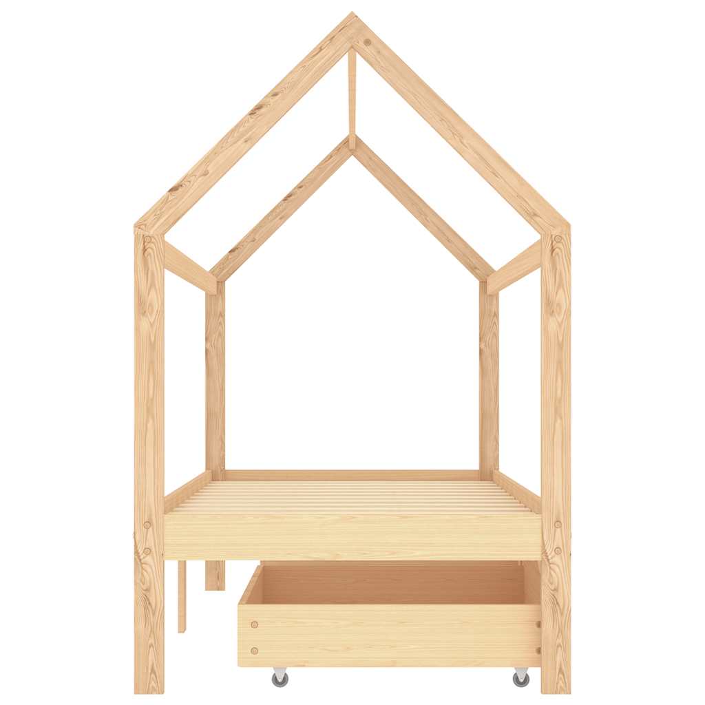Lit cabane avec double tiroir - Rêverie / Bois