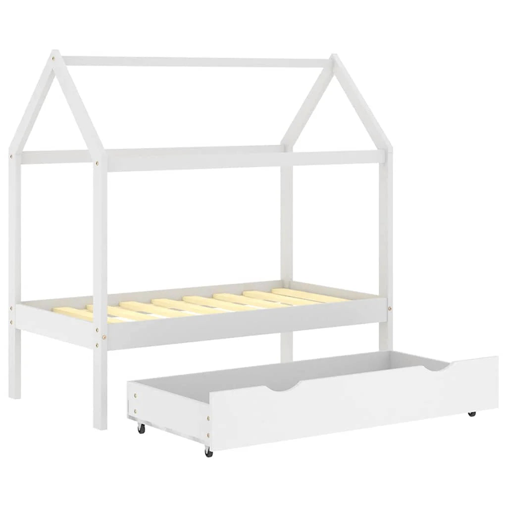 Lit cabane avec tiroir - Le Nuage / Blanc