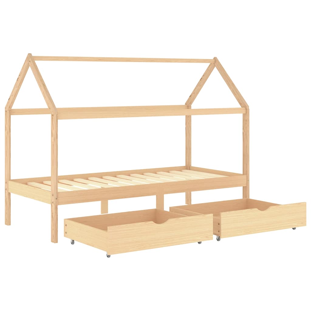 Lit cabane avec double tiroir - Rêverie / Bois